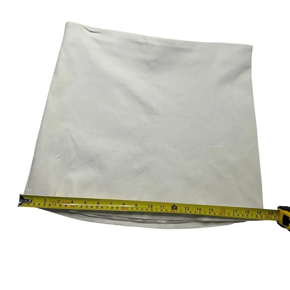 Genuine Leather Luxury White Mini Skirt Buttery Soft Lambskin Feel - Picture 11 of 12